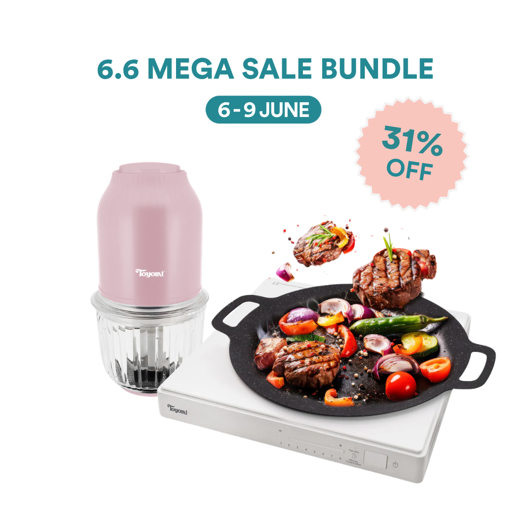 [6.6 MEGA SALE] TOYOMI Induction Cooker IH 15V15 + Electric Mini Food Chopper EC 7037 Bundle