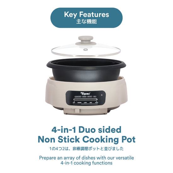 Load image into Gallery viewer, Toyomi 4.0L 4-in-1 Multi Cooker Steamboat Hot Pot MC 4646
