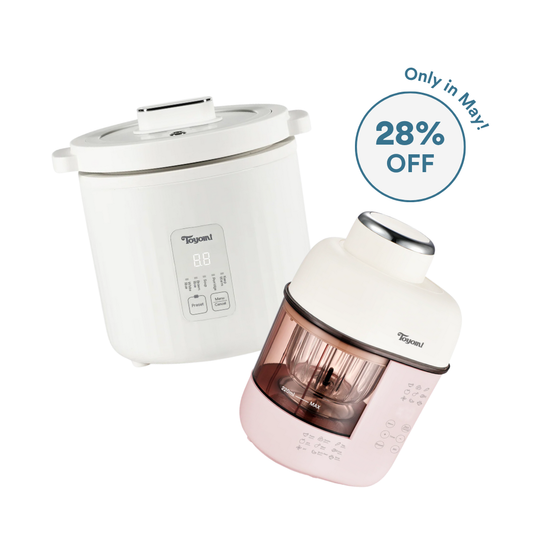 Nourish Duo (TOYOMI All-In-One Baby Food Maker BBF 7003 + 1.0L Mini Ceramic Slow Cooker/Rice Cooker SC 990) Bundle