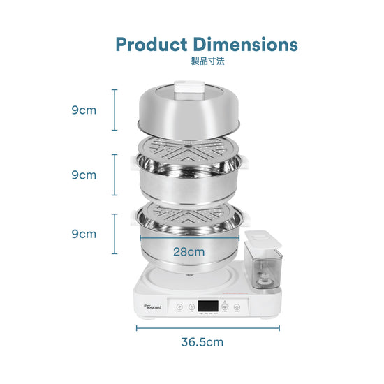 TOYOMI 13L TurboStack Stainless Steel Steamer ST 8880