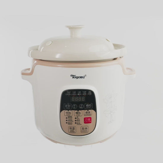 Load and play video in Gallery viewer, TOYOMI 4.0L Electric Micro-com Stew Cooker 4.0L SC 9840
