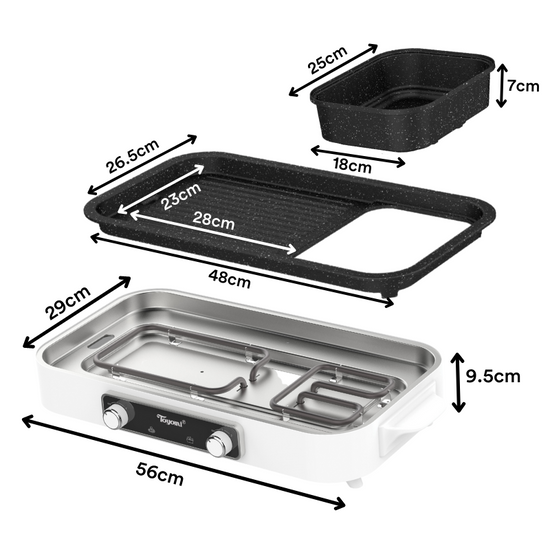 Load image into Gallery viewer, Toyomi ComboCooker Hotpot &amp;amp; BBQ Grill BBQ 6319 - TOYOMI
