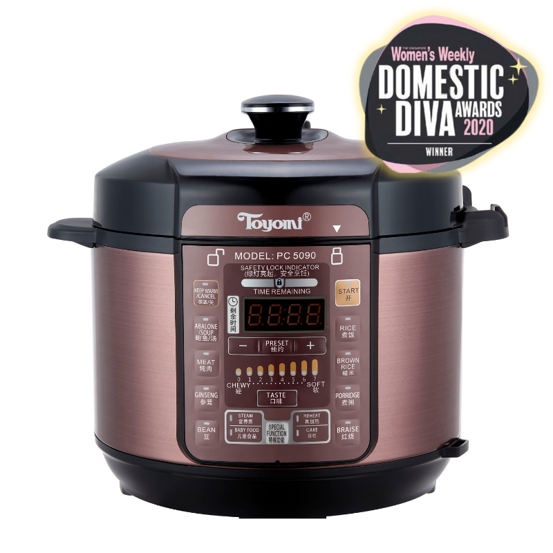 TOYOMI 5.0L Micro-com Pressure & Rice Cooker with Duo Pot PC 5090 - TOYOMI