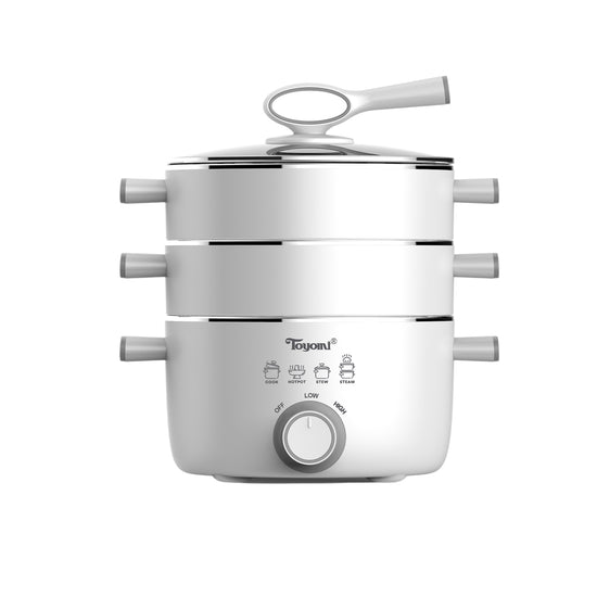 Load image into Gallery viewer, TOYOMI 2-in-1 Combo Steamer &amp;amp; Hotpot 4.0L MC 686SS - TOYOMI
